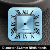 33mm Santos Watch Case For Women Small Size NH05 AUTOMATIC Stainless Steel Square Sapphire 5Bar