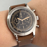 38mm Quartz Pilot Tandorio TD911 Chronograph MIYOTA OS20 Quartz Domed Sapphire Glass Retro 5Bar 2 eyes