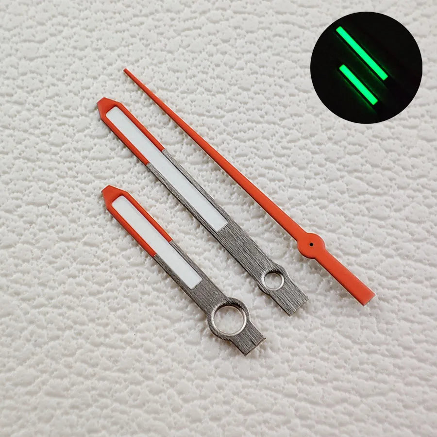NH35 Orange Hands Splicing Together Three Hands Green Luminous Hands Watch Accessories For NH34 NH35 NH36 4R 7S Movement