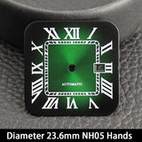 33mm Santos Watch Case For Women Small Size NH05 AUTOMATIC Stainless Steel Square Sapphire 5Bar