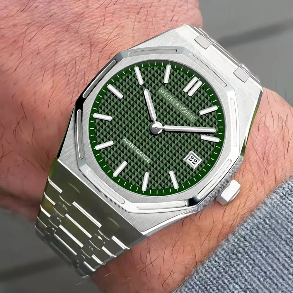 PRC 100 Mod Specht & Söhne 38mm Quartz Movt Sports Watches Octagon Sapphire Crystal 50M Waterproof