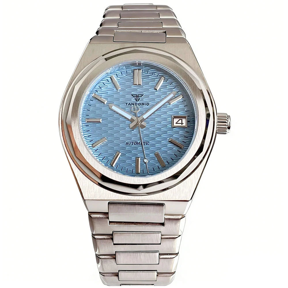 Automatic Watch Engineer Mod 40mm Tandorio TD332K Japan NH35A Waves Dial 10BAR Sapphire Crystal