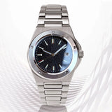 Tandorio Men Mechanical Watch Blue Teacup Pattern Date Face Sapphire Crystal Glass 100m Waterproof NH35 Automatic Movement Lume