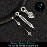 28.5mm blue lume NH35 NH34 Dial Single Calendar Submariner style with Hands Watches accessory