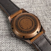 Vintage Pilot GMT Watch Tandorio TD166G 36mm Sapphire 20BAR Luminous Two Tone Dial Day Night