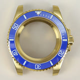 40MM PVD Gold Submariner Watch Case  GMT Yacht Master Polish Strap Sapphire Glass For NH35 NH36 NH34 NH38 Miyota 8215 Eta 2824 GMT SUB Yacht 20ATM waterproof