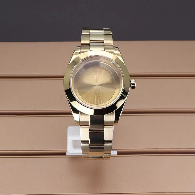 Explorer Watch Case 36mm/39mm Silver Rose Gold yellow Gold Two tone Sapphire 316L stainless Steel For Nh35 Nh36 NH34 NH38 Nh70 Miyota 8215 8285Movement