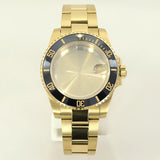 40MM PVD Gold Submariner Watch Case  GMT Yacht Master Polish Strap Sapphire Glass For NH35 NH36 NH34 NH38 Miyota 8215 Eta 2824 GMT SUB Yacht 20ATM waterproof