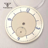 31mm dial set for ST1701 Dial+Blue Hands Set Sterile Retro watch Face 6 o'clock Sub Second Silver/Beige