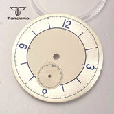 31mm dial set for ST1701 Dial+Blue Hands Set Sterile Retro watch Face 6 o'clock Sub Second Silver/Beige