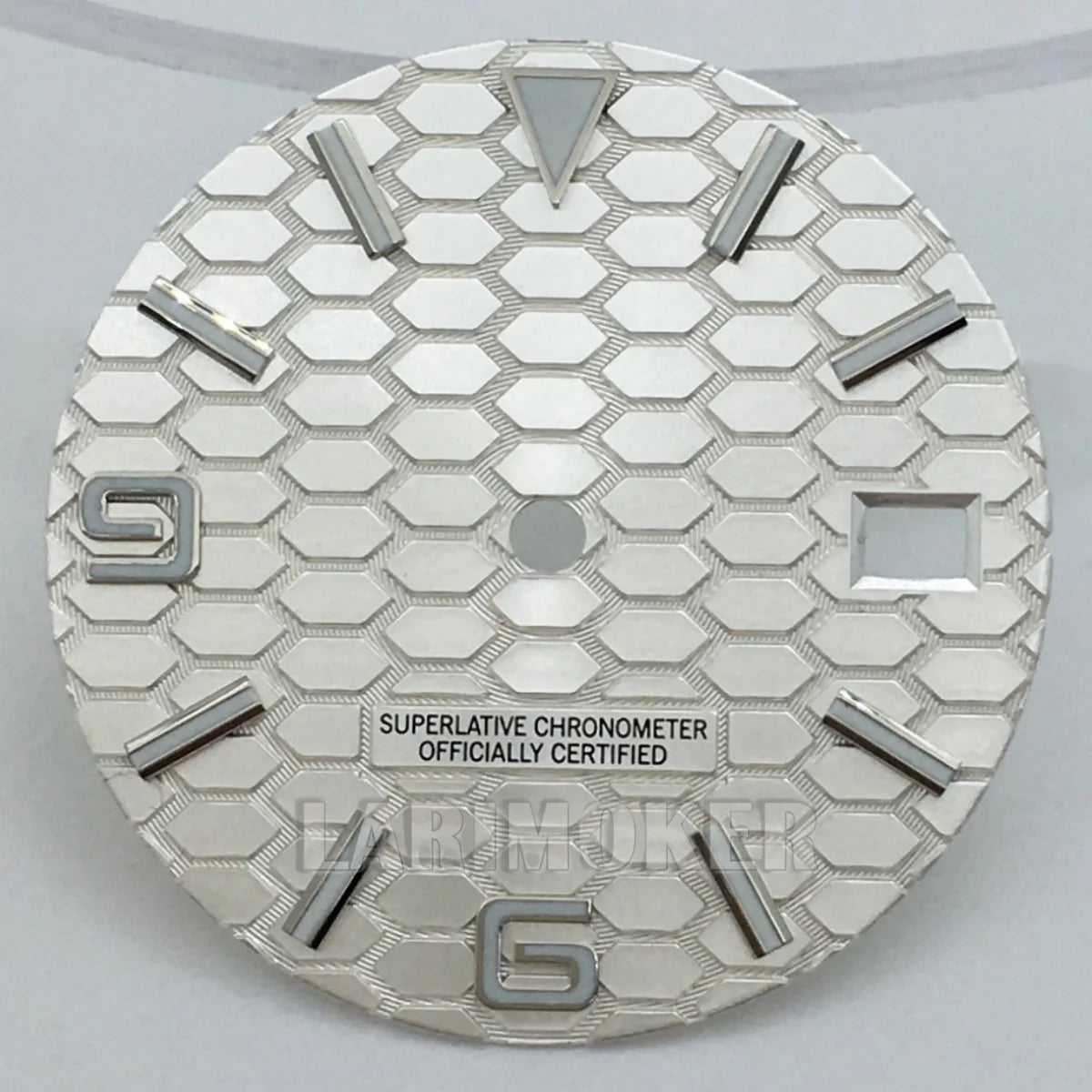 honeycomb texture watch dial is 29mm green luminous suitable for replacing parts of NH35 and NH36 movements