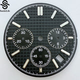 31.8mm Royal Oak Dial  Green Luminous Chronograph Dial Suitable Fit VK63 Quartz Movement modified Watch Parts Accessory 3 Eyes