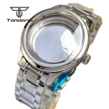 Tandorio Cocktail Mod Watch Case Domed Sapphire 40mm NH35 Automatic +33.5mm Dial Set Glass Back GS Style Accessary