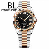 36mm39mm Two-tone Rose Gold DateJust Fluted Sapphire Roman Index Bubble 10Bar