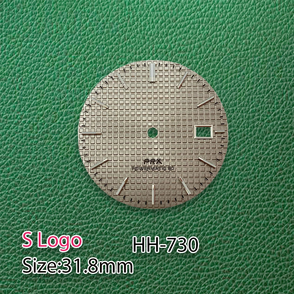 31.8mm watch dial PRX dial NH35 Oak dial Dial No Hands Green Luminous Suitable for NH35 NH36 Movement Watch Modification Accessories
