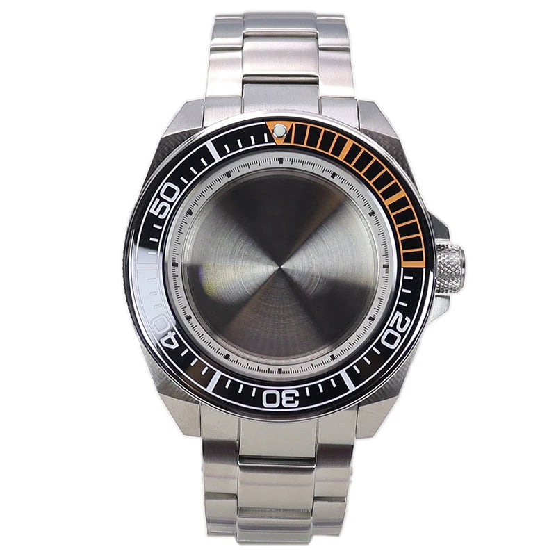 43.8mm Modified Samurai Watch Case Sapphire For NH35 NH36 NH38