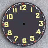 Tandorio 40.5mm Matte Watch Dial Fit NH35 NH36 ETA2824 PT500 Arabic Numeral Watch Face Automatic Watch Accessories Replace Parts