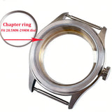 38mm pilot Watch case Sapphire 316 Stainless Steel Case Chapter ring For NH35 ETA2824 PT5000 ST2130