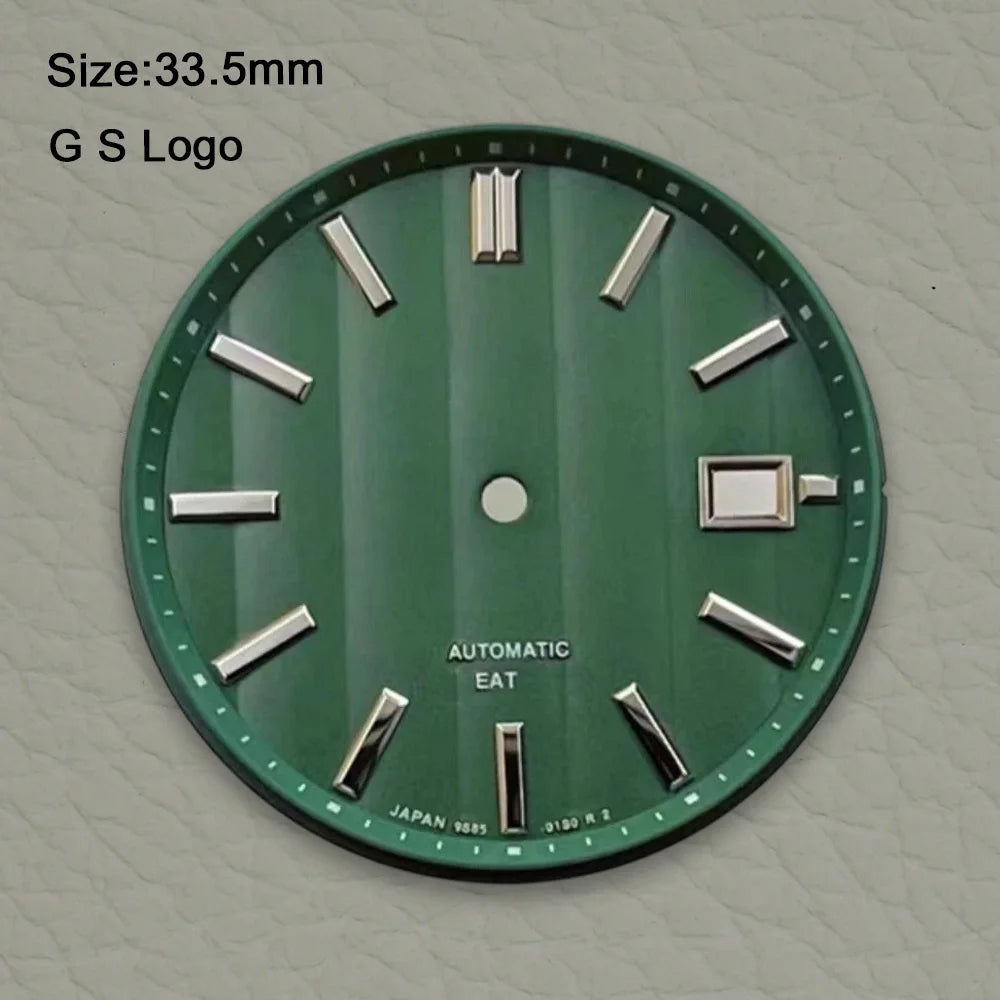 New 33.5mm G S Logo Dial water ripple Dial Suitable For NH36 Nh35 Movement High Quality Watch Modification Accessories