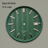 New 33.5mm G S Logo Dial water ripple Dial Suitable For NH36 Nh35 Movement High Quality Watch Modification Accessories