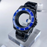 GMT/SUB NH35 watch case 40mm Black Stainless Steel High Quality Sapphire Glass Alloy/Ceramic Bezel case fit nh35 movement