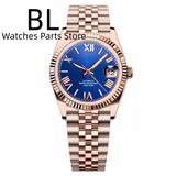 36mm39mm Two-tone Rose Gold DateJust Fluted Sapphire Roman Index Bubble 10Bar