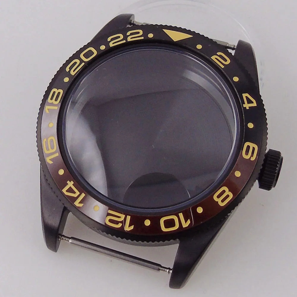39mm PVd Black Rose Gold Dive Watch Case BB58 Mod 20BAR Waterproof Dome Sapphire Glass 39mm Black Bay Watch Case for NH34 NH35 NH36 NH70 ETA2824 PT5000 Watch Parts (Copy)