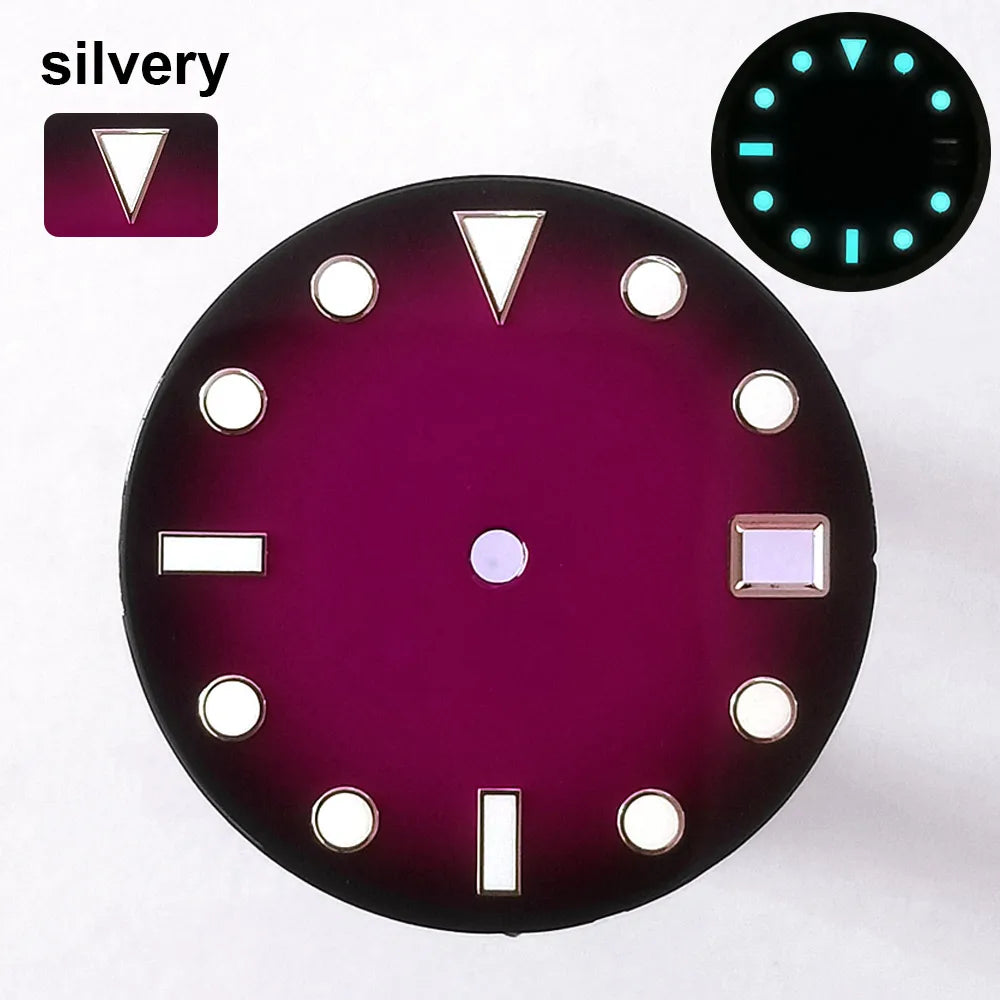 151 type of dials Submariner 28.5mm dial with calendar window suitable for NH35 movement luminous dial can support DIY dial customization name/logo