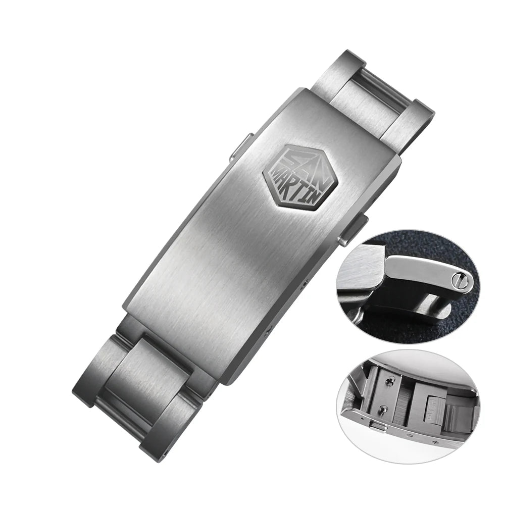 Peer with big name  San Martin New Fly Adjustable Clasp Watch Parts Bracelet Clasp For 16mm Specified Model Buckle Folding Clasp Non-universal