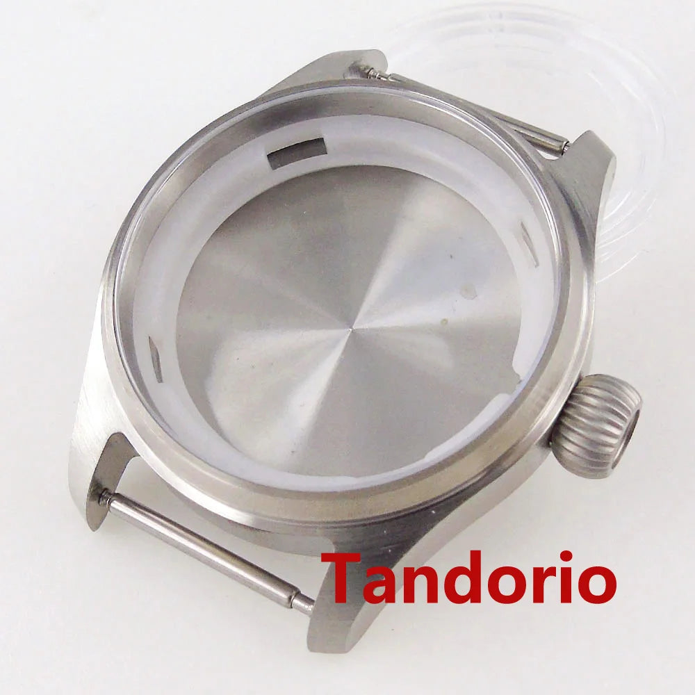 20ATM 39mm Stainless Steel Pilot Brushed Watch Case Sapphire Glass Fit NH35 NH36A ETA2824 PT5000 Automatic Movement