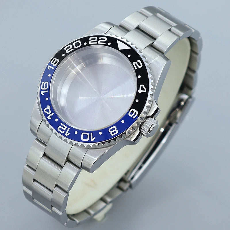 40MM Submariner watch case Eta2824 Sw200 PT5000 Sloping Bezel Sapphire GMT Yacht Master