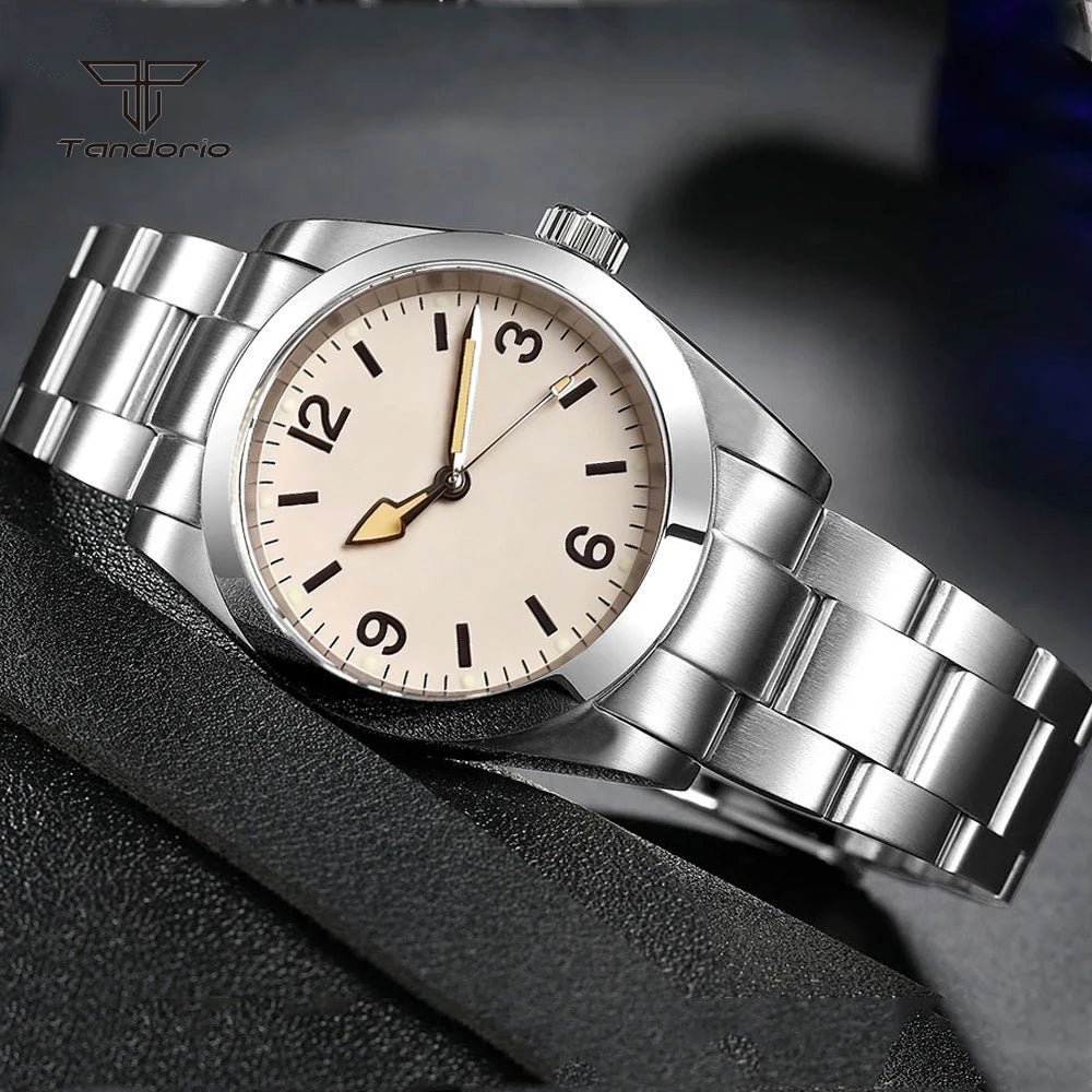 Explorer Watch Tandorio TD110Z Automatic 36mm/39mm Sapphire Dress NH35 Miyota8215 / PT5000 Glide Clasp 10Bar