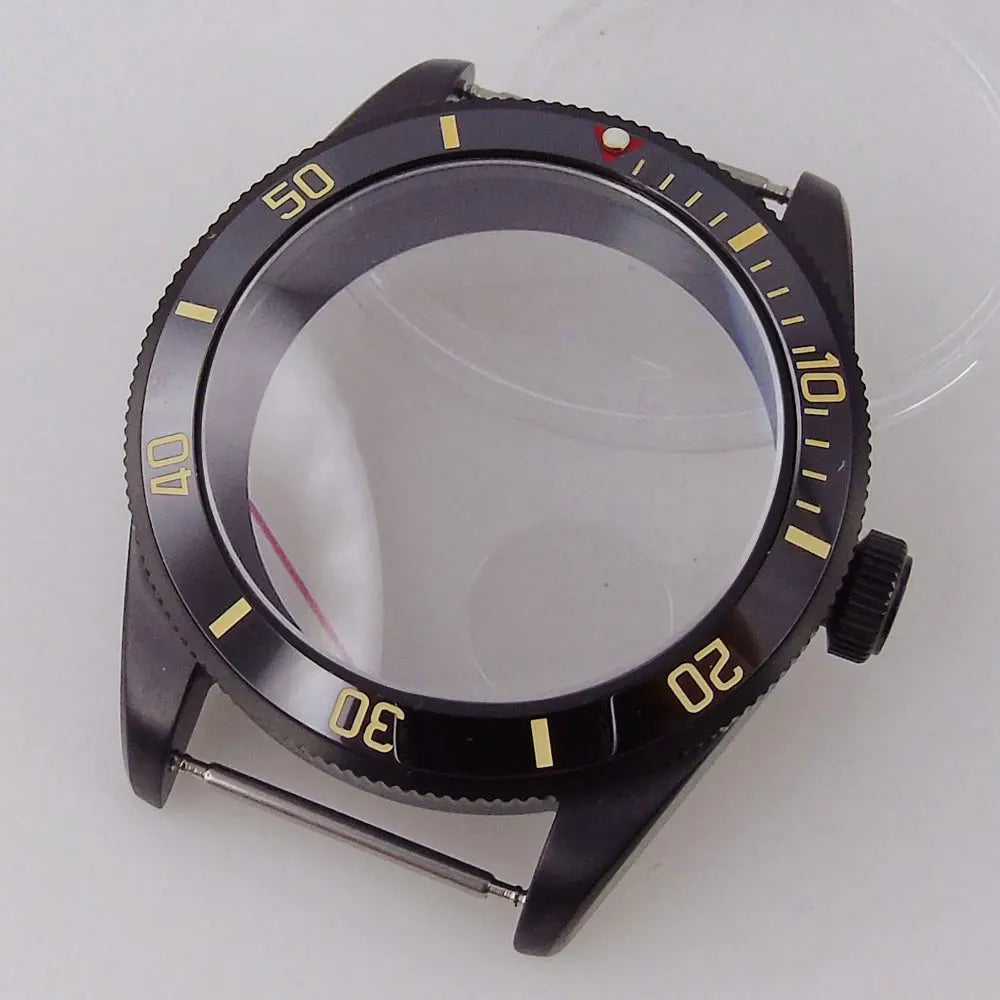 39mm PVd Black Rose Gold Dive Watch Case BB58 Mod 20BAR Waterproof Dome Sapphire Glass 39mm Black Bay Watch Case for NH34 NH35 NH36 NH70 ETA2824 PT5000 Watch Parts (Copy)