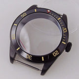 39mm PVd Black Rose Gold Dive Watch Case BB58 Mod 20BAR Waterproof Dome Sapphire Glass 39mm Black Bay Watch Case for NH34 NH35 NH36 NH70 ETA2824 PT5000 Watch Parts (Copy)