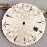 35mm Watch Dial Multicolor Texture Face Date Window Fit NH35 Automatic Watches Sword Hands Set Wristwatch Accessories Mod Parts