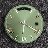 Miyota 8285 Dual Calendar Dial and hands 31mm up and down dual calendar dial blue green luminous watch replace accessories