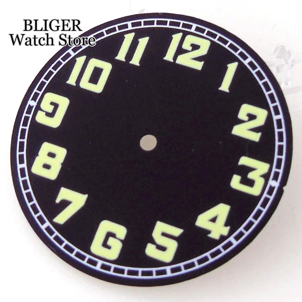 39mm vintage pilot Case 33.5mm Dial Sapphire Glass For NH35 NH35A 2824 PT5000 Waterproof Watch Case Screw Crown