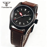 PVD Black Pilot watch Tandorio TD169A 36mm Sapphire Japan NH35/Miyota 8215 PT5000 Movt Pin Buckle 20ATM