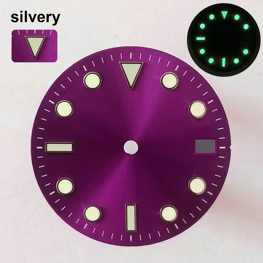 151 type of dials Submariner 28.5mm dial with calendar window suitable for NH35 movement luminous dial can support DIY dial customization name/logo