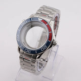 42mm NH35 Stainless Steel Seamaster Watch Case Mineral/Sapphire Glass Black Ceramics Bezel Insert with Bracelet for Seiko Mod Seamaster Build Parts