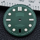 31.7mm seamaster Watch Dial For 300 Series NH35 NH36 Movement 6 O‘clock Date C3 Green Luminous Mechanical Watch Parts