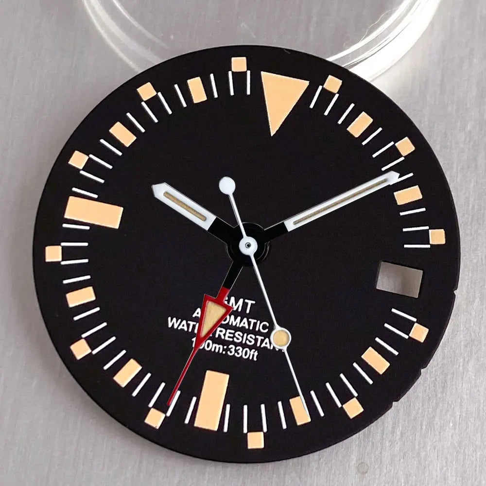 29mm NH34 GMT watch dial Vintage Orange MarksMod Watch Accessories Fit NH34 NH34A Movement Watch Parts Tool Set