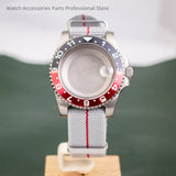 40mm Titanium Watch Case Nylon Strap Sapphire  For ETA2824 PT5000 NH35 NH36 SUB GMT Watch Accessories