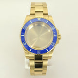 40MM PVD Gold Submariner Watch Case  GMT Yacht Master Polish Strap Sapphire Glass For NH35 NH36 NH34 NH38 Miyota 8215 Eta 2824 GMT SUB Yacht 20ATM waterproof