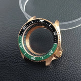 Gold Skx007 Case Mod For NH35 42mm 316 Rose Gold  Steel Case Fit NH35 NH36 Movement/Dial Case Plane Sapphire Glass 22mm Strap Watch Box