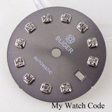 Dial Face fit NH05 NH06 NH07 Watch Movt 20.5mm Sunburst Watch Dial with Rhinestone Markers for 26mm Lady Watch Parts Mod