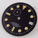 29mm Black Watch Dial Face for NH37A Movement Watch Mod Mechanical Wristwatch Part