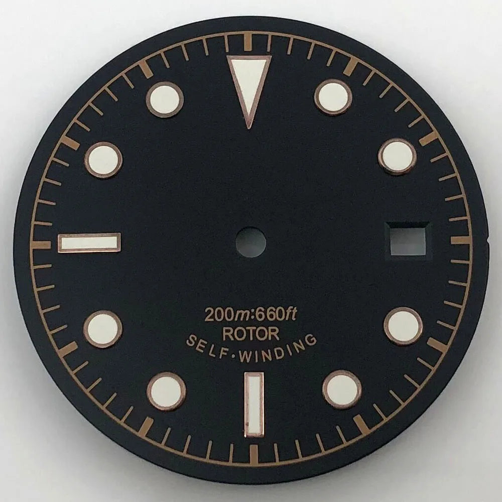 30.5mm Dial For 41MM Black Bay Mod Green Luminous  NH35 NH36 ETA2836/2824 Miyota8205/8215/821A