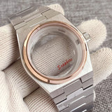 40mm PRX Case Silver Fluted 100m Waterproof For Super Player Sapphire Glass Watch Case Fit NH34 NH35 NH36 NH38 Movement