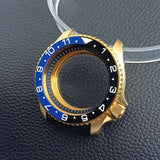 Gold Skx007 Case Mod For NH35 42mm 316 Rose Gold  Steel Case Fit NH35 NH36 Movement/Dial Case Plane Sapphire Glass 22mm Strap Watch Box